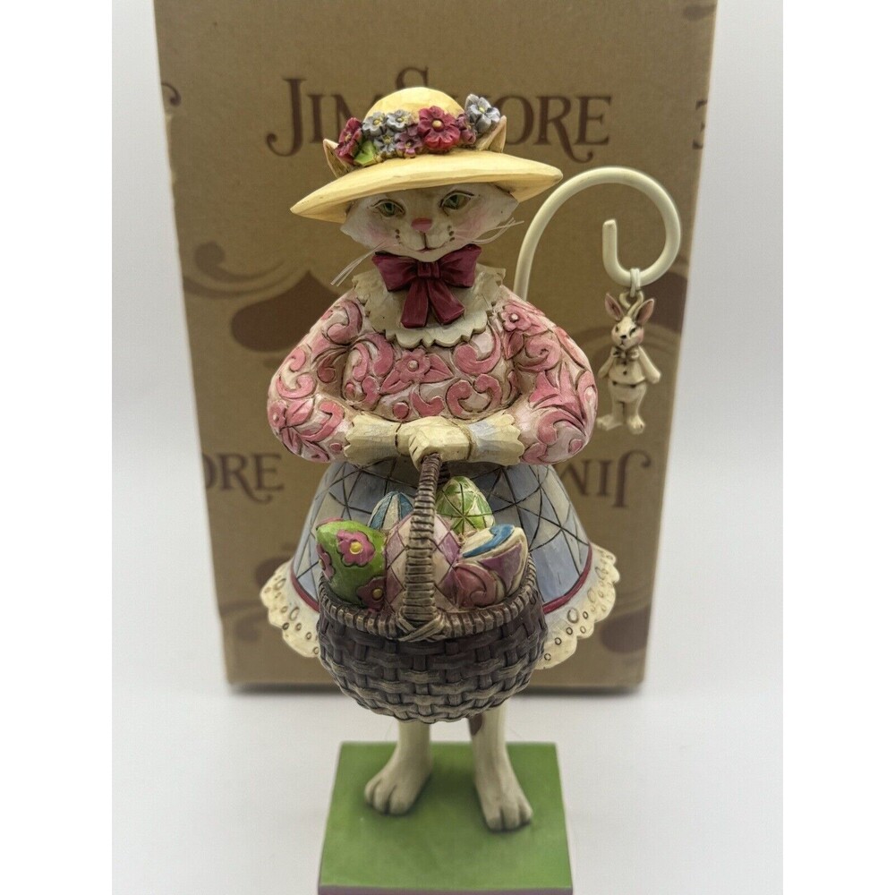 Jim Shore Heartwood Creek “Kitty So Pretty" Easter Cat In Box Never Used